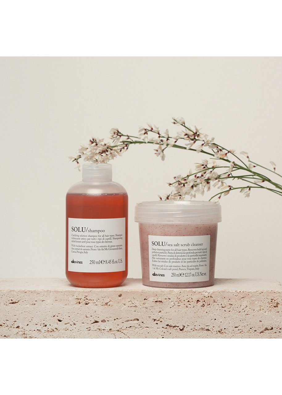 Davines - Solu Sea Salt Scrub Cleanser - 250ml - Zero-impact Award-winning Sea Salt Scalp Scrub - Protects Hair From Pollution 