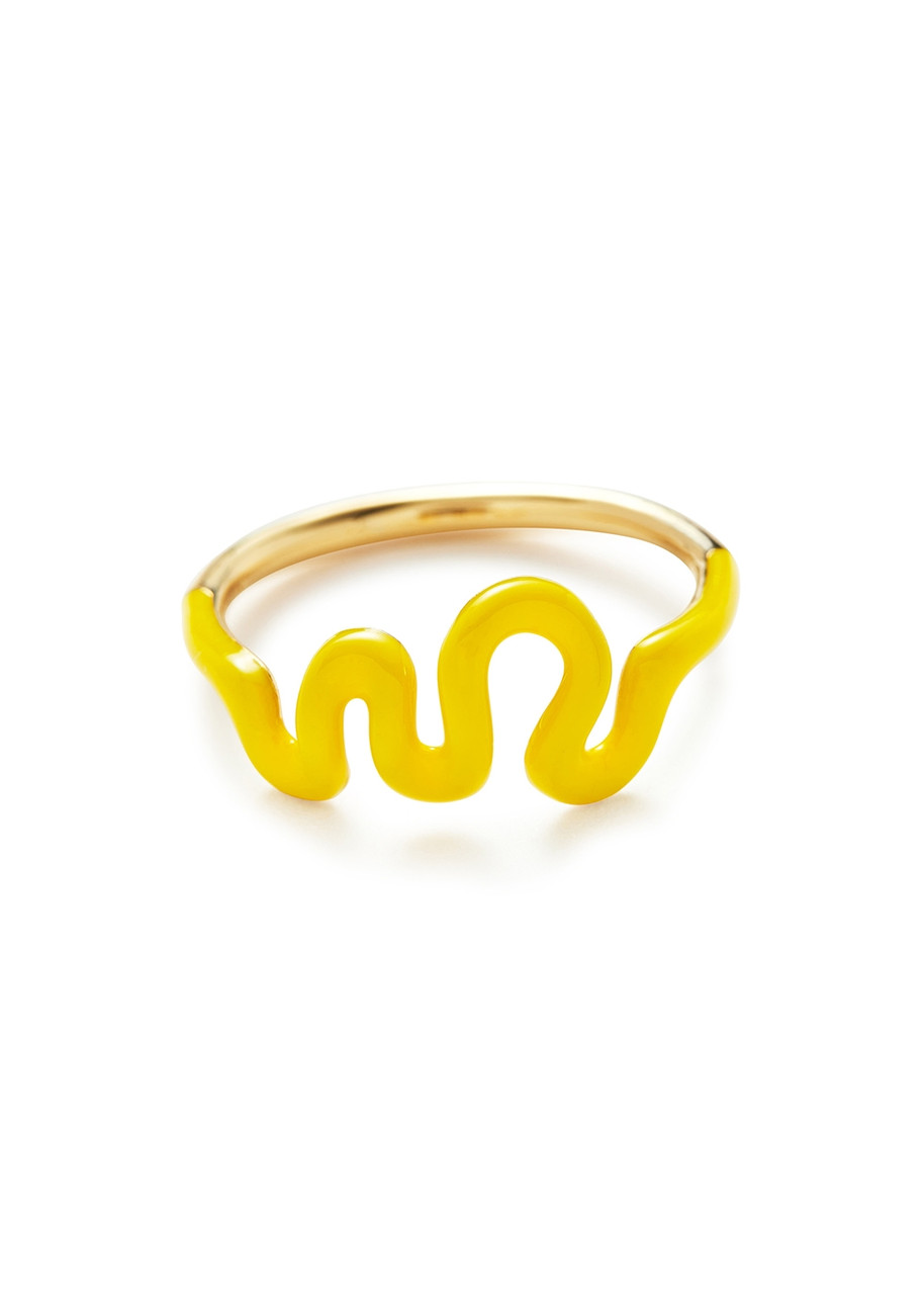 Missoma Squiggle Wavy 18kt Gold-plated Ring - Yellow - M