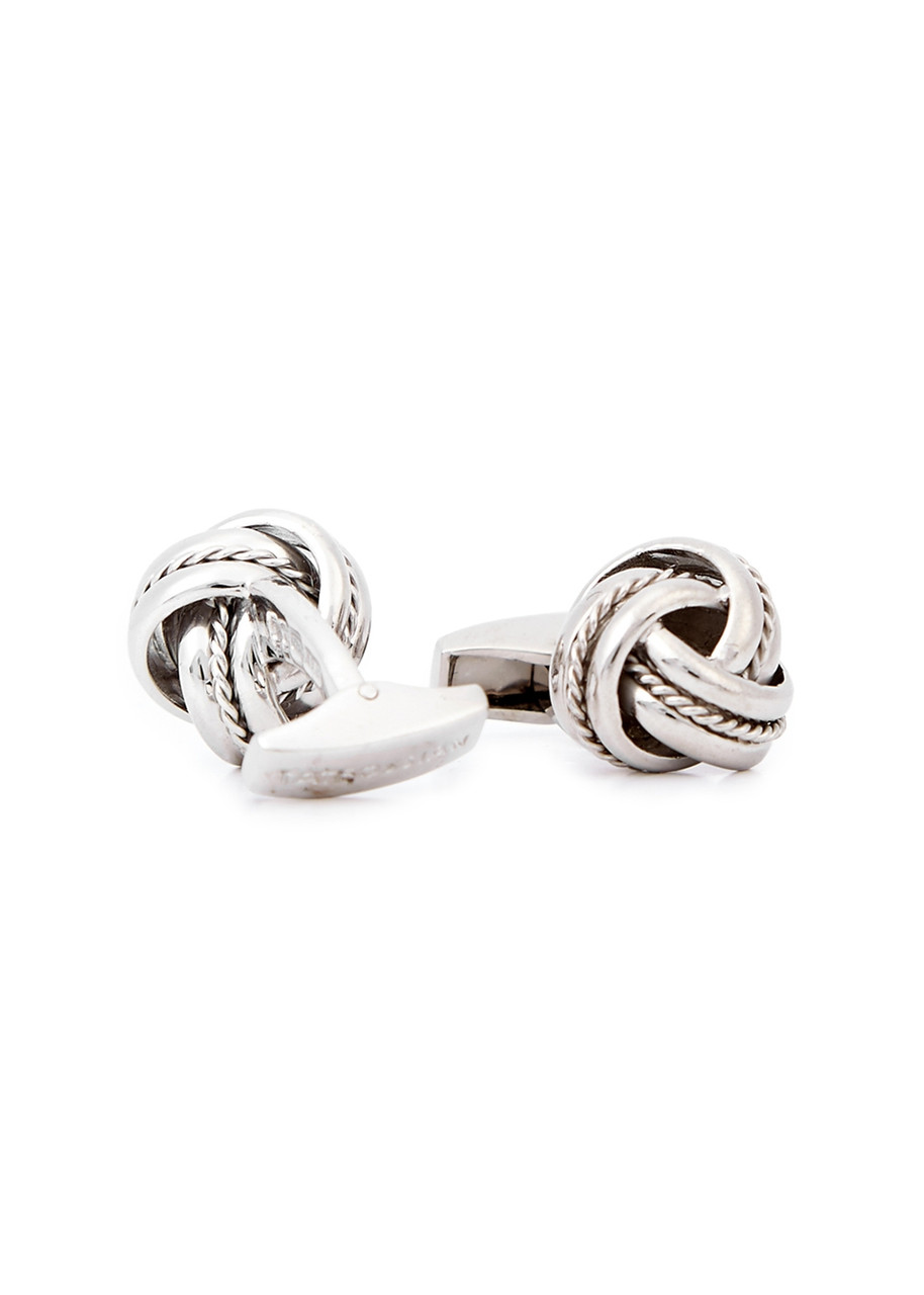 Tateossian Classic Knot Sterling Silver Cufflinks