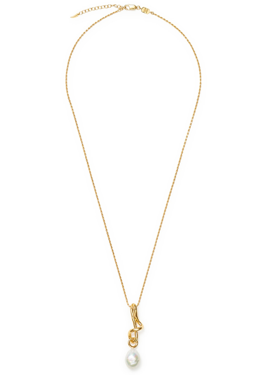 Missoma Molten Pearl and 18kt Gold-plated Necklace - One Size