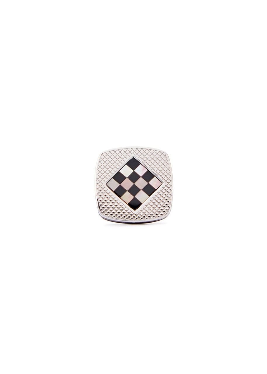 Tateossian Checker Sterling Silver Cufflinks 