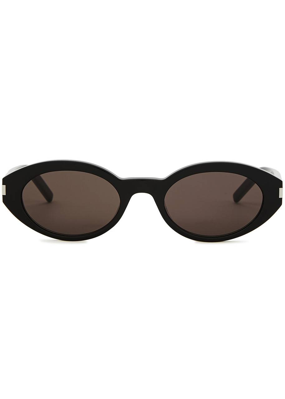 SAINT LAURENT SAINT LAURENT OVAL-FRAME SUNGLASSES, DESIGNER SUNGLASSES, BLACK