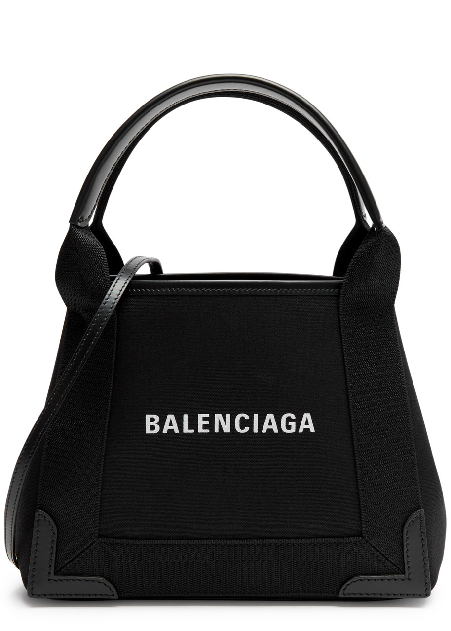 Balenciaga Cabas Xs Logo Canvas Tote, Tote Bag, Black, Canvas