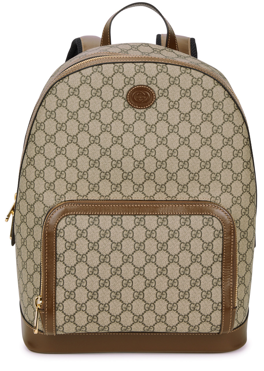Gucci GG Supreme Monogrammed Backpack - Beige - One Size