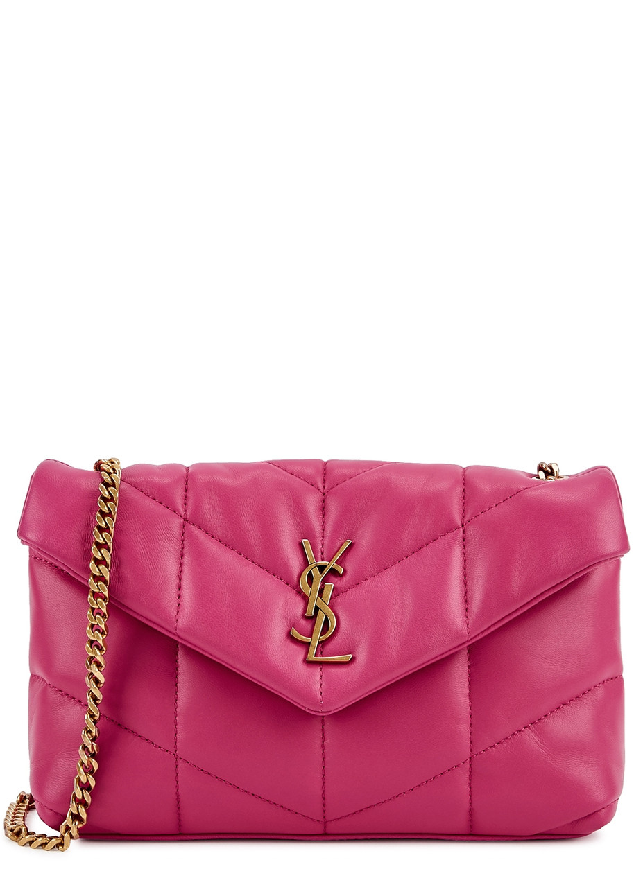Saint Laurent Puffer Mini Leather Shoulder bag - Pink - One Size