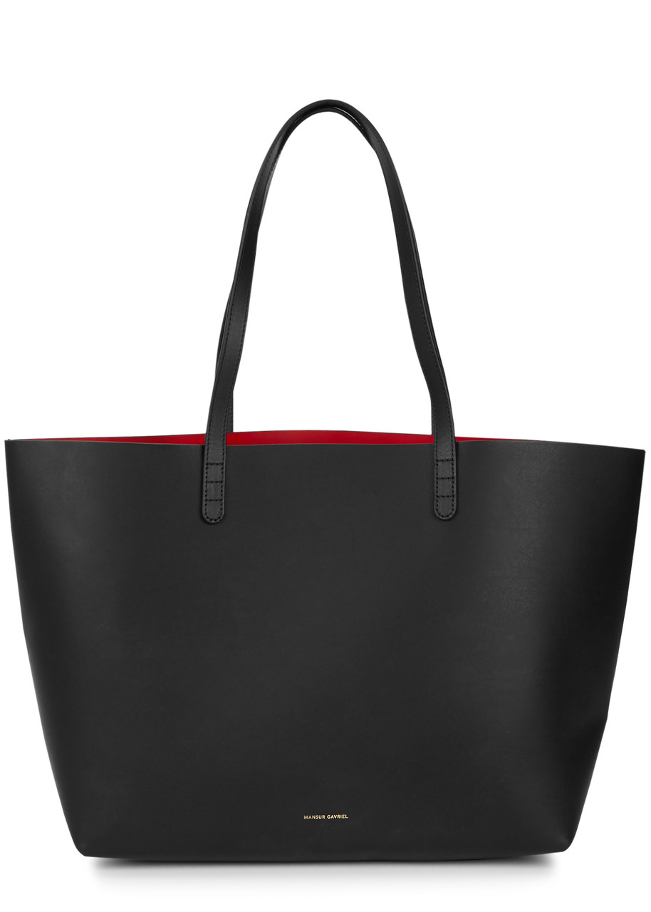 Mansur Gavriel Large Leather Tote - Black - One Size