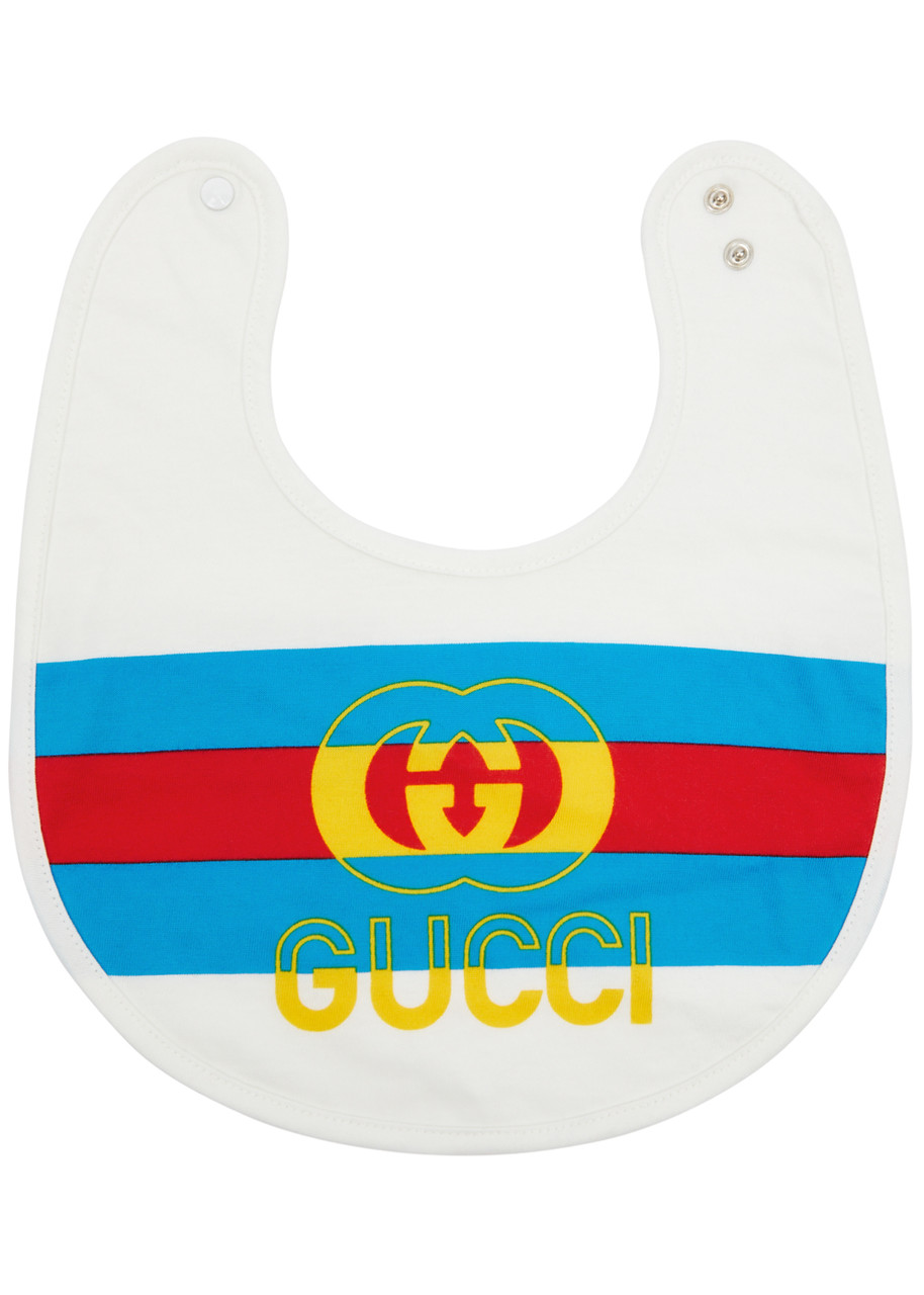Gucci Kids GG Logo-print Cotton bib - White & Other