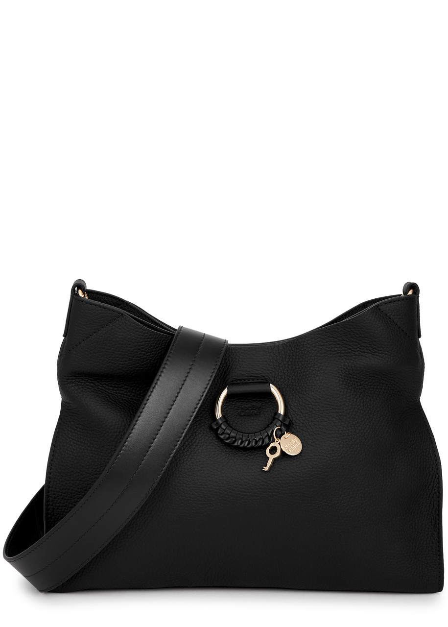 See By Chloé Joan Slouch Leather Shoulder Bag In Black