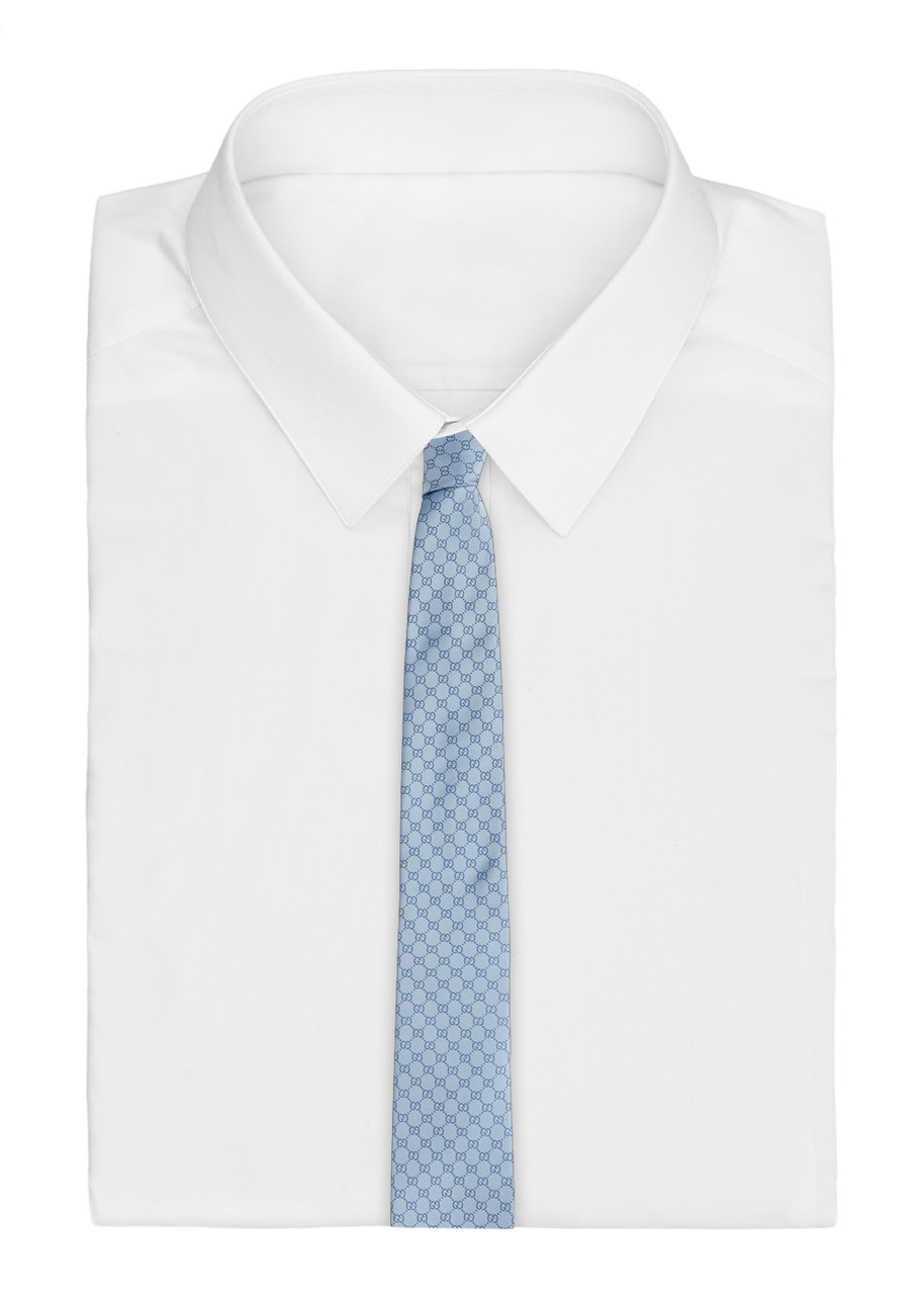 Gucci GG Silk-jacquard tie - Blue