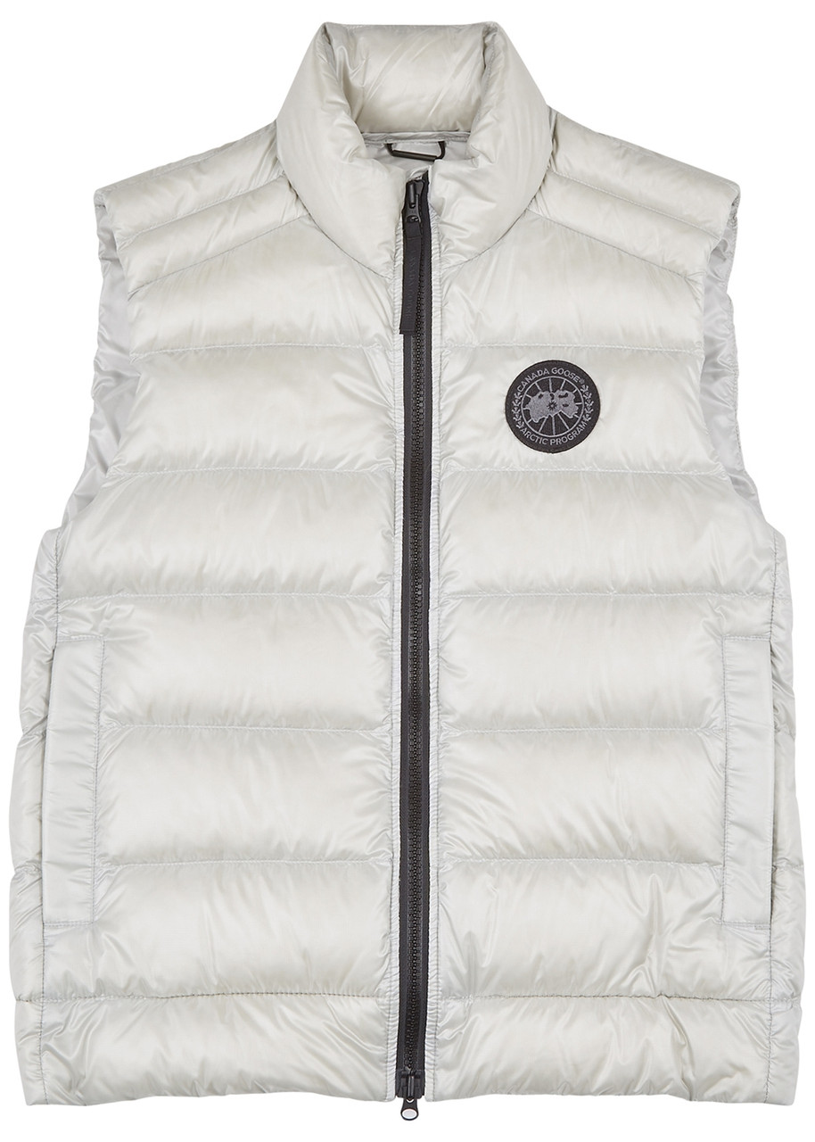 Canada Goose Crofton Light Grey Quilted Shell Gilet In Light Grey