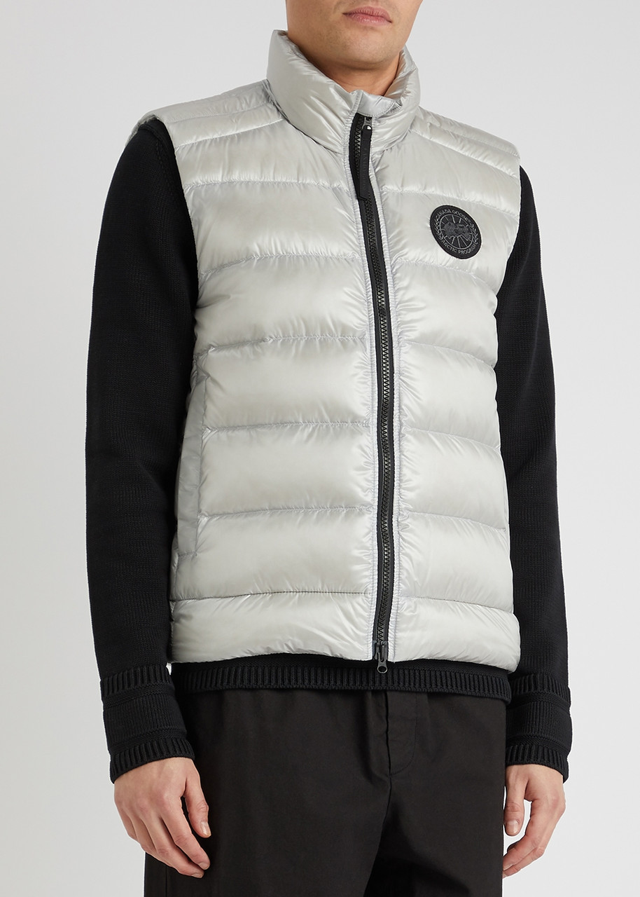 Canada Goose Crofton Light Grey Quilted Shell Gilet In Light Grey