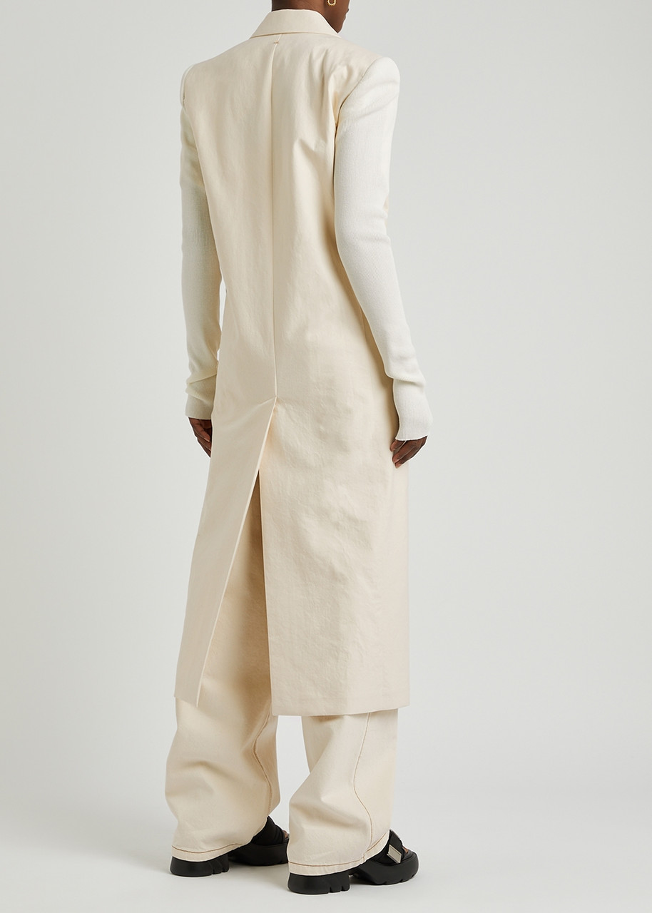 Sportmax Doerma Ivory Double-breasted Cotton Coat - 10 