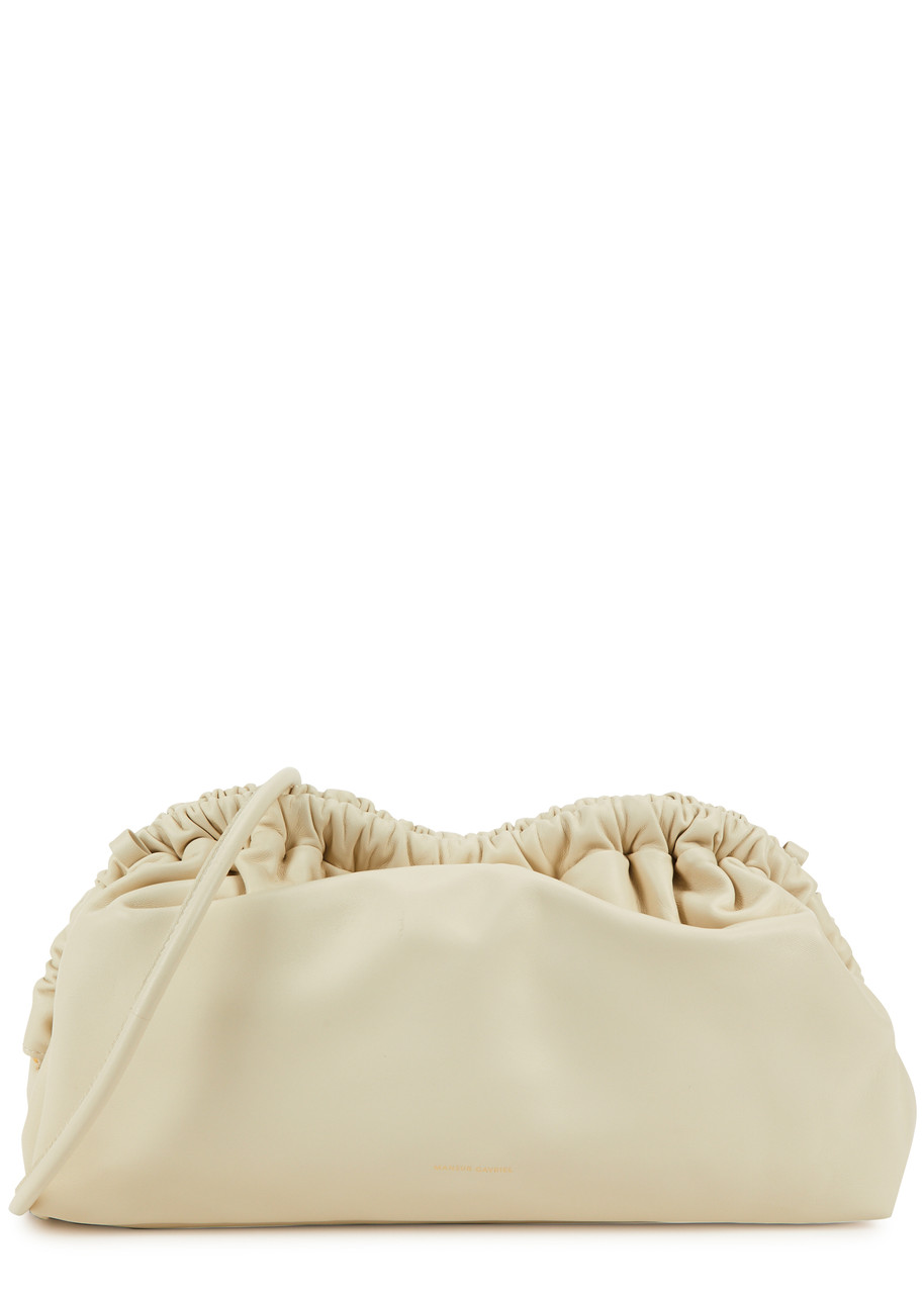 Mansur Gavriel Cloud Soft Leather Clutch, Clutch Bag, Ivory, Leather