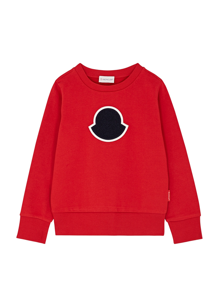 Moncler Kids Logo Cotton Sweatshirt (8-10 Years) - Red Other
