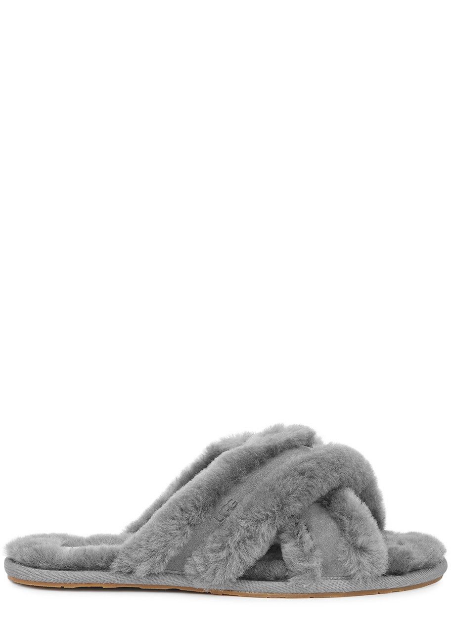 Ugg Scuffita Shearling Slippers - Charcoal