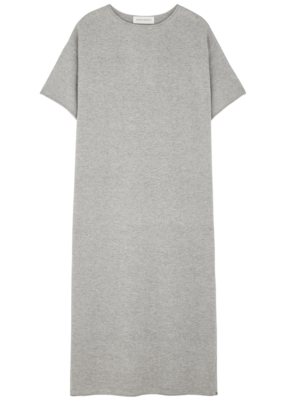 Extreme Cashmere N°196 Tee Cashmere Maxi Dress In Gray
