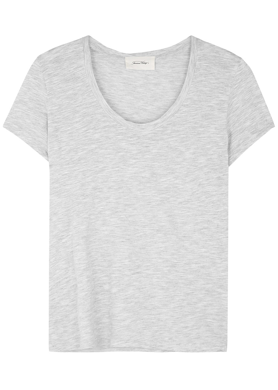 American Vintage Jacksonville Slubbed Cotton-blend T-shirt - Grey - L