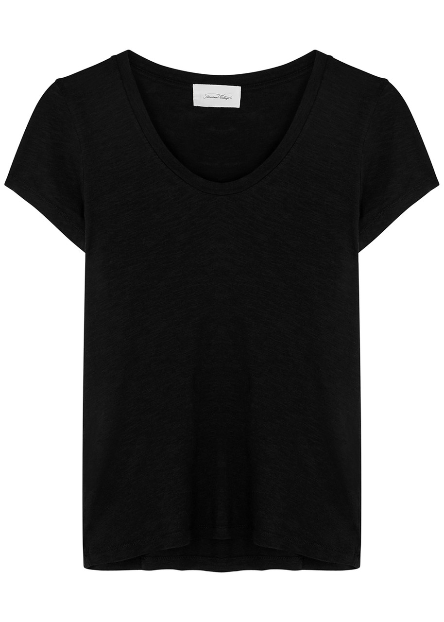 American Vintage Jacksonville Slubbed Cotton-blend T-shirt - Black - L