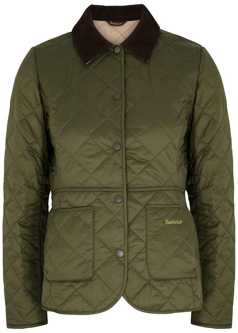 Barbour Deveron Quilted Shell Jacket - Olive - 12