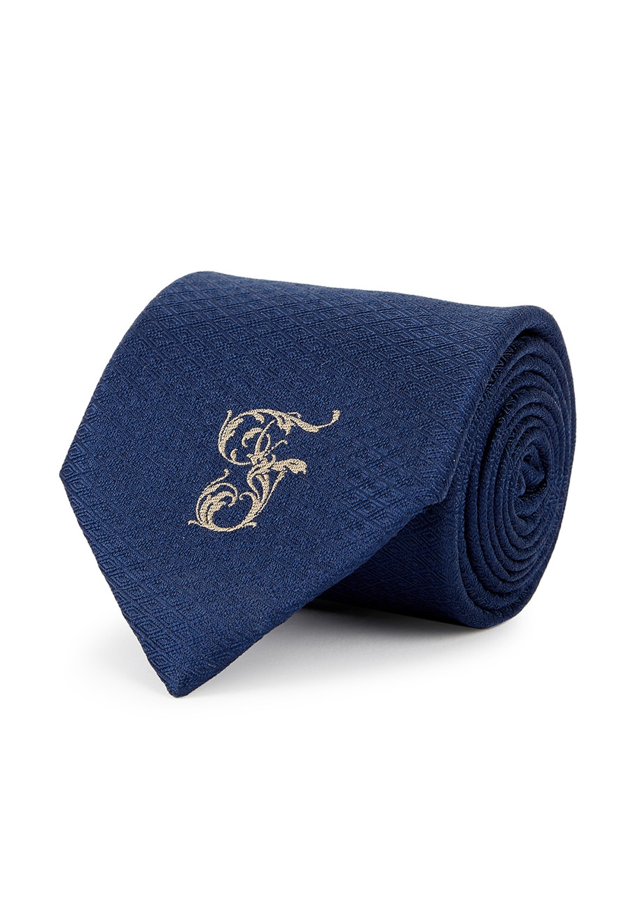 Forbes Tailoring Navy Jacquard Silk tie Forbes Tailoring Navy Jacquard Silk tie