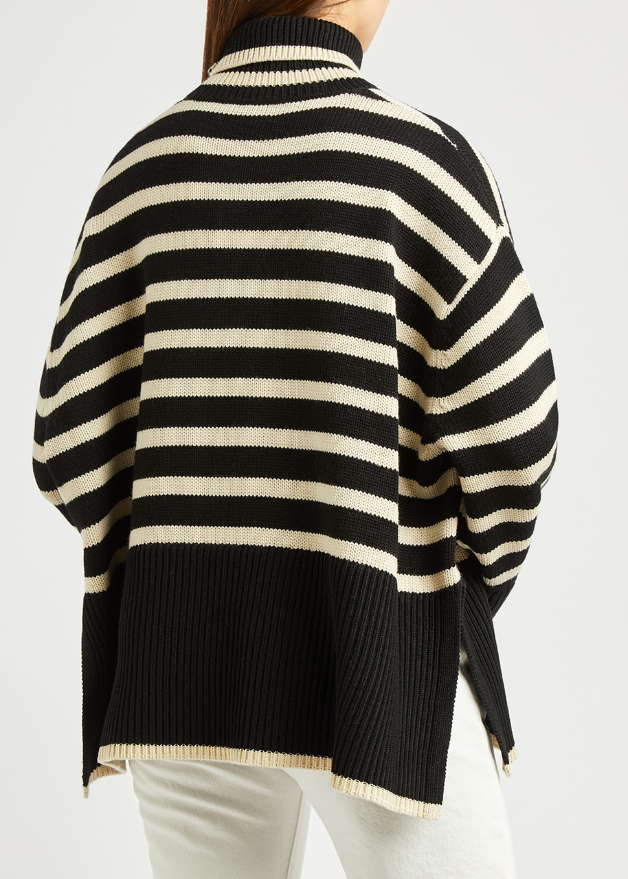  Toteme Striped Wool-blend Jumper - Black - S 
