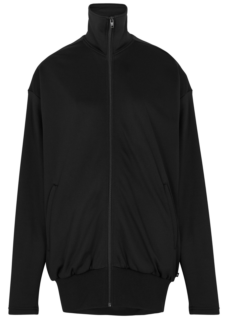 Balenciaga Oversized Jersey Track Jacket - Black - 1