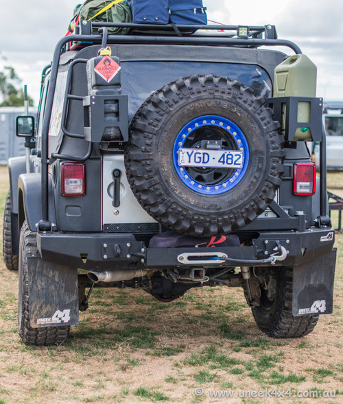 Rear Winch Mount on Uneek 4x4 Rear Bar to suit Jeep JK Wrangler Rear Winch Mount on Uneek 4x4 Rear Bar to suit Jeep JK Wrangler