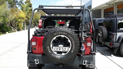 Easy fold down for running roofless with roof rack on Easy fold down for running roofless with roof rack on