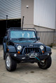 JK Wrangler 2 door roof rack tilted back to allow top changes or soft top removal