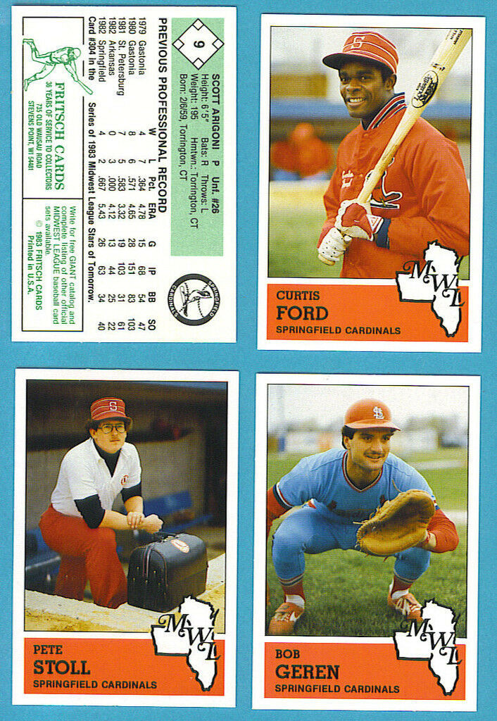 1983 Fritsch Midwest League Springfield Cardinals Team Set - Larry