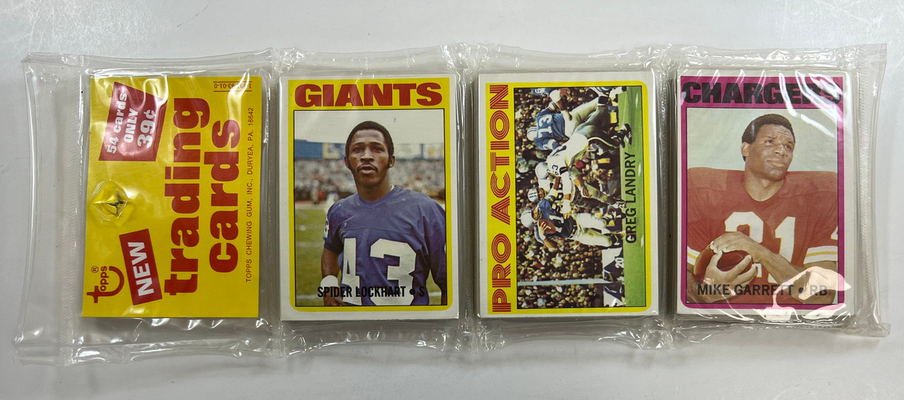 1972 Topps Football Rack Pack Includes Bradshaw - Larry Fritsch