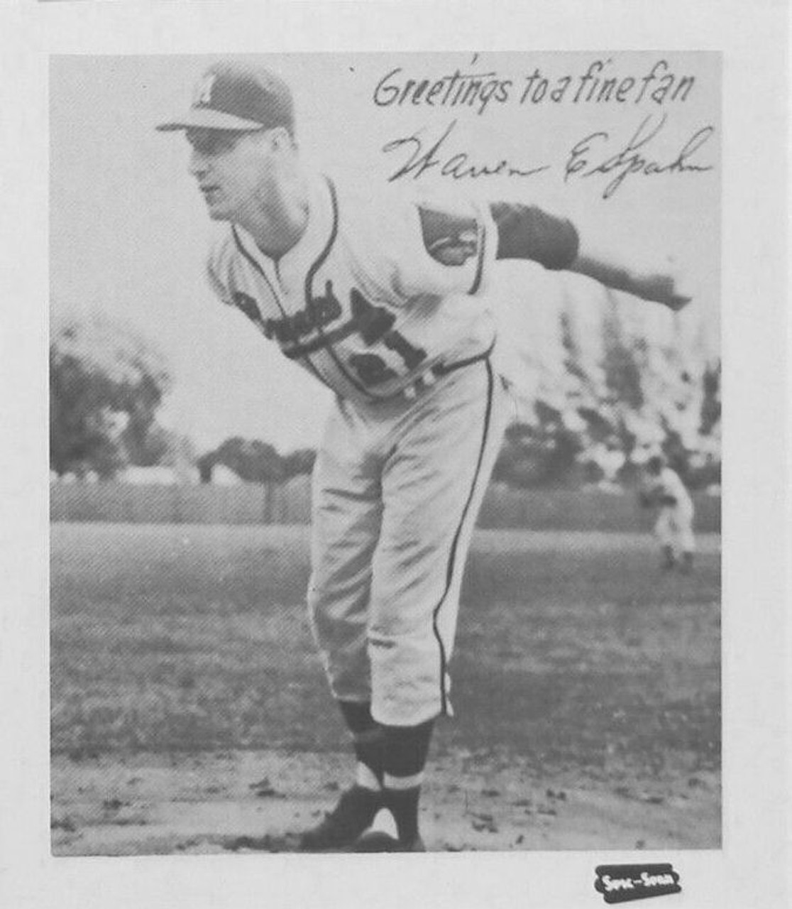 Vintage 1960 Milwaukee Braves Baseball Four Players' Black and White Photos