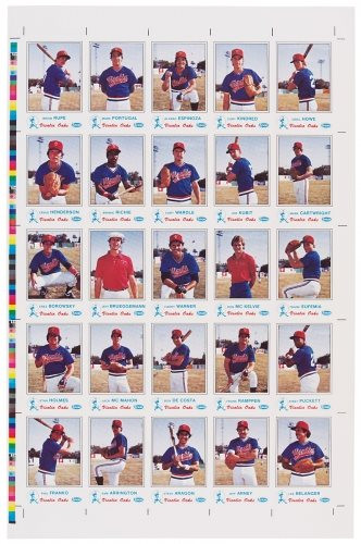 1983 Fritsch Visalia Oaks Uncut Sheet Larry Fritsch Cards LLC Your Card Collecting Headquarters