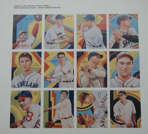 1937 Diamond Stars Extension Uncut Sheet