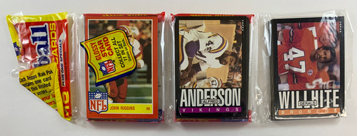 1985 Topps Football Rack Pack Includes Warren Moon 01