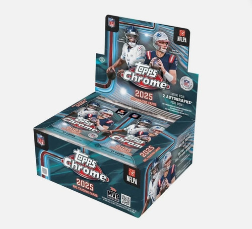 2025 Topps Chrome Football Hobby Jumbo Box
