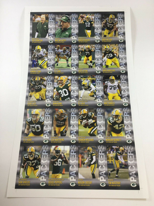 2014 Green Bay Packers Police Uncut Sheet