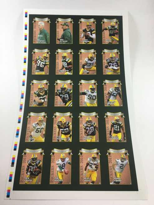 2011 Green Bay Packers Police Uncut Sheet