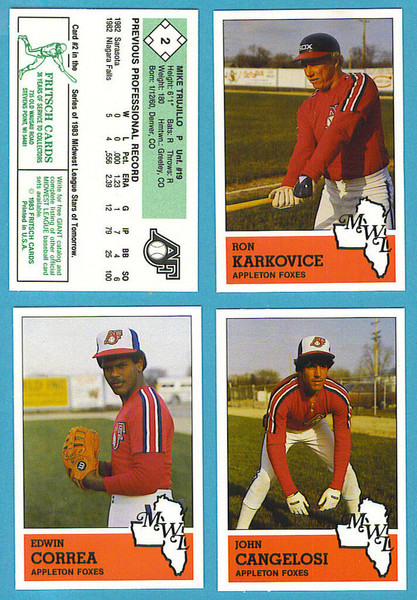 1983 Fritsch Midwest League Appleton Foxes Team Set