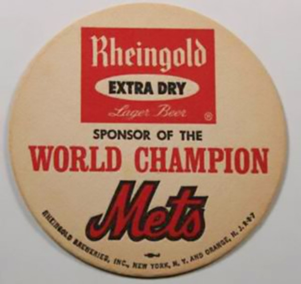 1969 Rheingold Mets Coaster 1969 Rheingold Mets Coaster