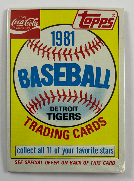 1981 Coca-Cola Tigers Pack