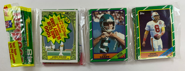 1986 Topps Football Rack Pack Includes Steve Young