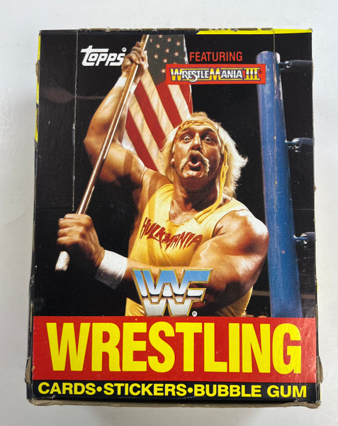 1987 Topps WWF Wrestling Wrestlemania III Box Featuring Hulk Hogan