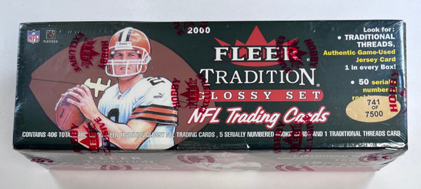 2000 Fleer Tradition Football Glossy Set Trading Cards Box