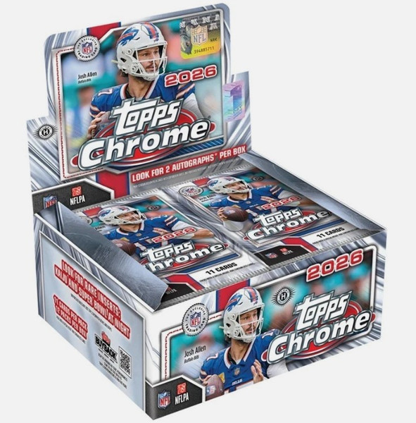 2026 Topps Chrome Football Hobby Jumbo Box