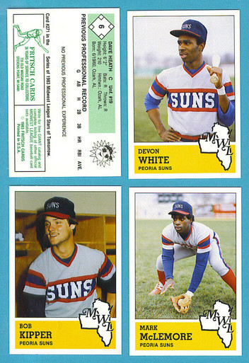 1983 Fritsch Midwest League Peoria Suns Team Set - Larry Fritsch