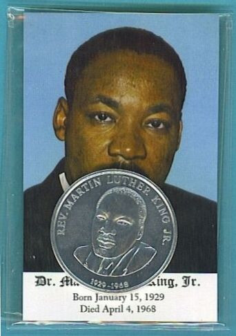 Dr. Martin Luther King Jr Card and Coin - Larry Fritsch Cards LLC