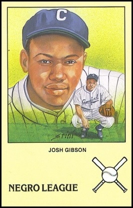 Signed Negro League Postcard JOSH GIBSON JR