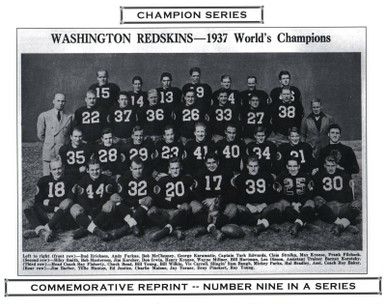 1937 Washington Redskins Team Signed Panoramic Photograph. Arguably, Lot  #19183