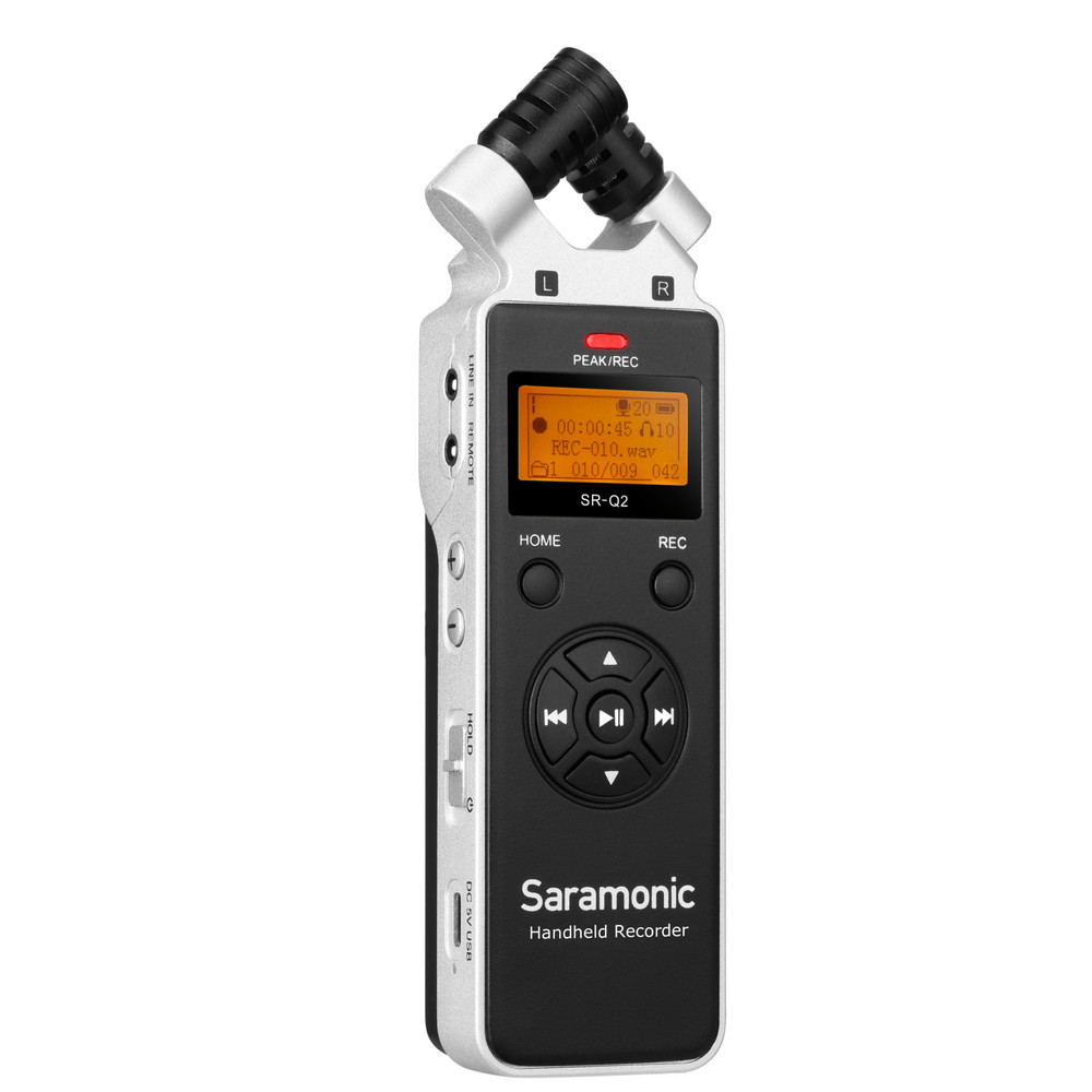Saramonic SR-Q2 Audio Recorder w/ Stereo X/Y Condenser Mics, 8GB Card, Furry & Foam Windscreens, Case & More